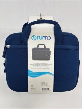 blue nuPRO Fire tablet sleeve w/protective zipper closure case 200